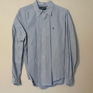 Ralph Lauren Classic Fit Blue Stripe Shirt - Size XL